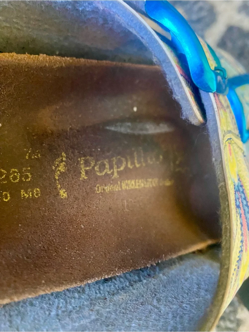 Birkenstock Papillio Arizona Sandals Paisley Blue Pink Size 41 US 8